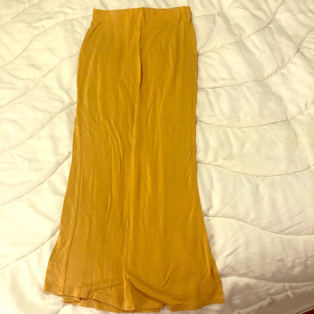 Mustard maxi skirt